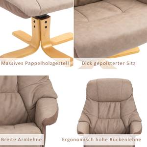 Liegesofa-Set 833-838V70BN Braun