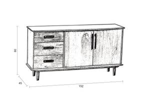 Sideboard Nostalgic Retro Breite: 152 cm