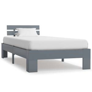 Cadre de lit 298511-1 Gris - Largeur : 105 cm