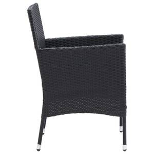 Chaise de jardin (lot de 4) 3006503 Noir - Métal - Matière plastique - Polyrotin - 53 x 84 x 58 cm