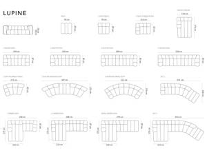 modulares Ecksofa LUPINE 4 Sitzplätze Braun