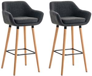 Tabouret de bar Grant Lot de 2 Gris lava