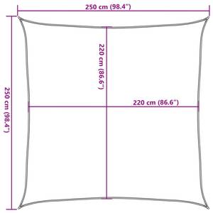 Sonnensegel 3016494-6 Hellgrau - 250 x 250 cm