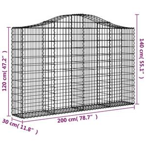 Panier de gabion 3017642-8 (lot de 14) 30 x 140 cm