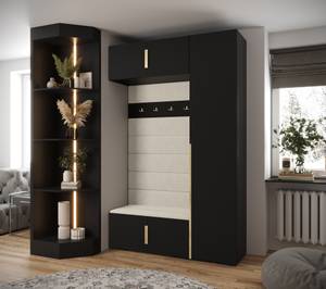 Garderobe Inova 1 Z19 Schwarz - Gold - Weiß - Gold