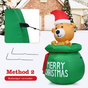 150cm Aufblasbarer Weihnachten Bär Kunststoff - 70 x 150 x 70 cm