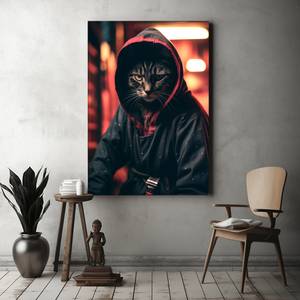 Leinwandbild Cat Warrior II 70 x 105 cm