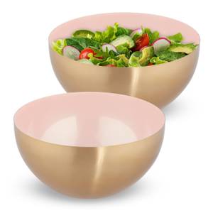 2 x Edelstahl Salatschüssel rosa/gold Gold - Hellrosa