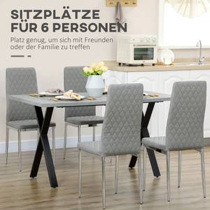 Esszimmertisch 835-581 Grau - Holzwerkstoff - 80 x 76 x 140 cm