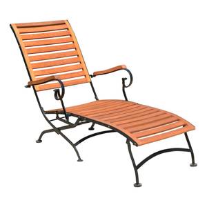 Deckchair Wien Braun - Massivholz - 64 x 89 x 136 cm