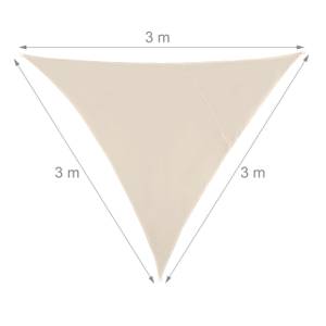 Voile d'ombrage triangle beige 300 x 250 cm