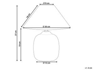 Tischlampen CANELLES Grau - Weiß - Keramik - 30 x 37 x 30 cm