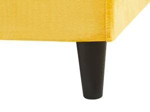 Lit double FITOU Chêne foncé - Jaune - Largeur : 190 cm