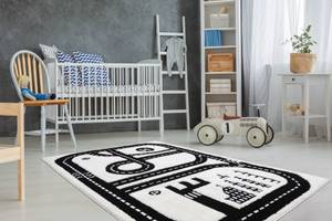 Moderner Kinderteppich Joy City Stadt Beige - Kunststoff - Textil - 140 x 1 x 190 cm