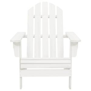 Chaise de jardin Blanc - Métal - Bois massif - 40 x 45 x 40 cm