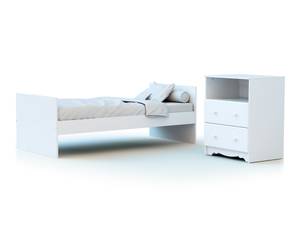 Babybett-Kombination mitwachsend MARELLE Weiß - Holzwerkstoff - 94 x 70 x 194 cm