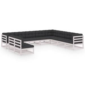 Salon de jardin (lot de 10) 3009845-2 Anthracite - Blanc