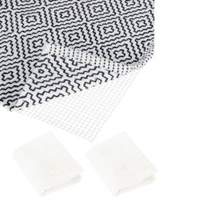 Lot de 2 dessous tapis anti dérapants Noir - Blanc - Matière plastique - 180 x 1 x 120 cm