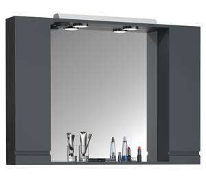 Spiegelschrank Silora Grau - Holzwerkstoff - 100 x 71 x 14 cm