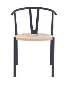 Lot de 2 chaises SUKI Noir - Rotin - 54 x 77 x 51 cm