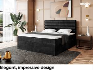 Boxspringbett Karim Schwarz - 160 x 214 cm - H3