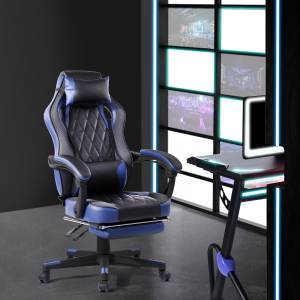 Gaming-Stühle BURGENDY BLUE Schwarz - Blau - Kunstleder - 69 x 126 x 64 cm