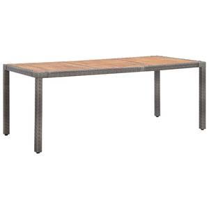 Table de jardin Gris - Polyrotin - Bois/Imitation - 90 x 75 x 190 cm