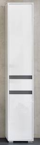 Armoire de toilette Sol Blanc - En partie en bois massif - 35 x 191 x 31 cm