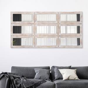 Wandspiegel, Massivholzrahmen 80x160cm Weiß - Massivholz - 80 x 160 x 88 cm