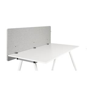 Tischtrennwand FLEXMIUT D 160 Grau - Kunststoff - 160 x 62 x 2 cm