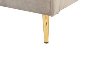 Lit double CHALEIX Beige - Doré - Gris - Taupe - Largeur : 168 cm