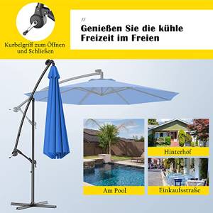 LED Sonnenschirm OP70754 Blau - Metall - 300 x 245 x 300 cm