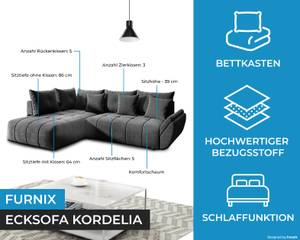 Ecksofa Kordelia Grau