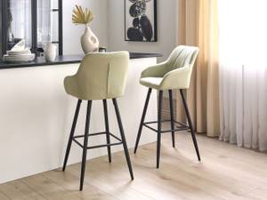 Tabouret de bar DARIEN Noir - Vert - Vert clair