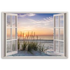 Bild Fensterblick Meer Strand Landschaft 90 x 60 cm