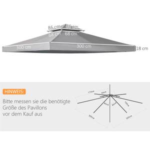 Ersatzdach 84C-041CG Glas Grau