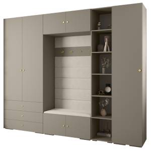 Garderobe Inova 2 Z11 Gold - Grau - Weiß - Gold