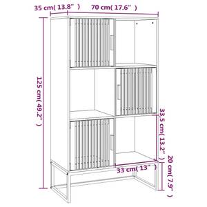 Highboard DE8398 Schwarz