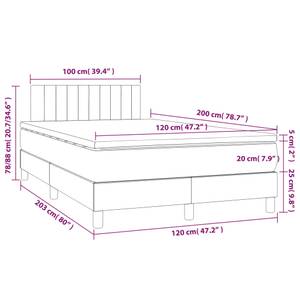 Boxspringbett 3017288-18 Creme - 120 x 203 cm