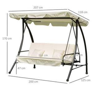 Hollywoodschaukel 3-Sitzer 84A-032 125 x 200 cm