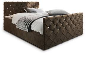 Boxspringbett MANDI Braun - Breite: 180 cm