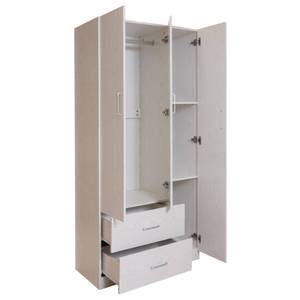 Kleiderschrank mit 3 Türen und Braun - Holzwerkstoff - 90 x 180 x 42 cm