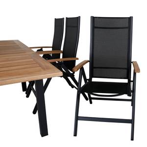 Gartenmöbel-Set Panama Schwarz - Massivholz - 90 x 74 x 160 cm