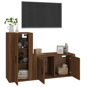 TV-Schrank 2er Set D294 Eiche Schwarzbraun Dekor