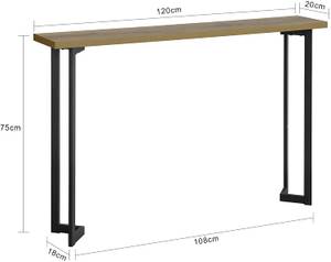 Table Console FSB50-PF Marron - Bois manufacturé - 120 x 75 x 20 cm