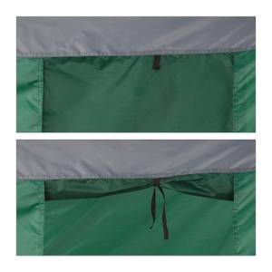 Tente de douche camping XXL Vert - Gris - Noir - Métal - Textile - Matière plastique - 157 x 275 x 154 cm