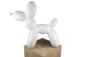 Sculpture moderne Fly Away Blanc - Pierre artificielle - Matière plastique - 50 x 46 x 18 cm