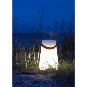 Lampe Bristol Blanc - En partie en bois massif - 25 x 38 x 25 cm