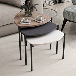 Set de 3 tables d'appoint Glamsbjerg Métal - 45 x 45 x 45 cm