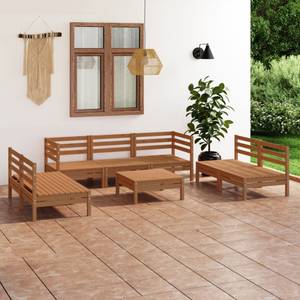 Garten-Lounge-Set Braun - Massivholz - Holzart/Dekor - 64 x 29 x 64 cm